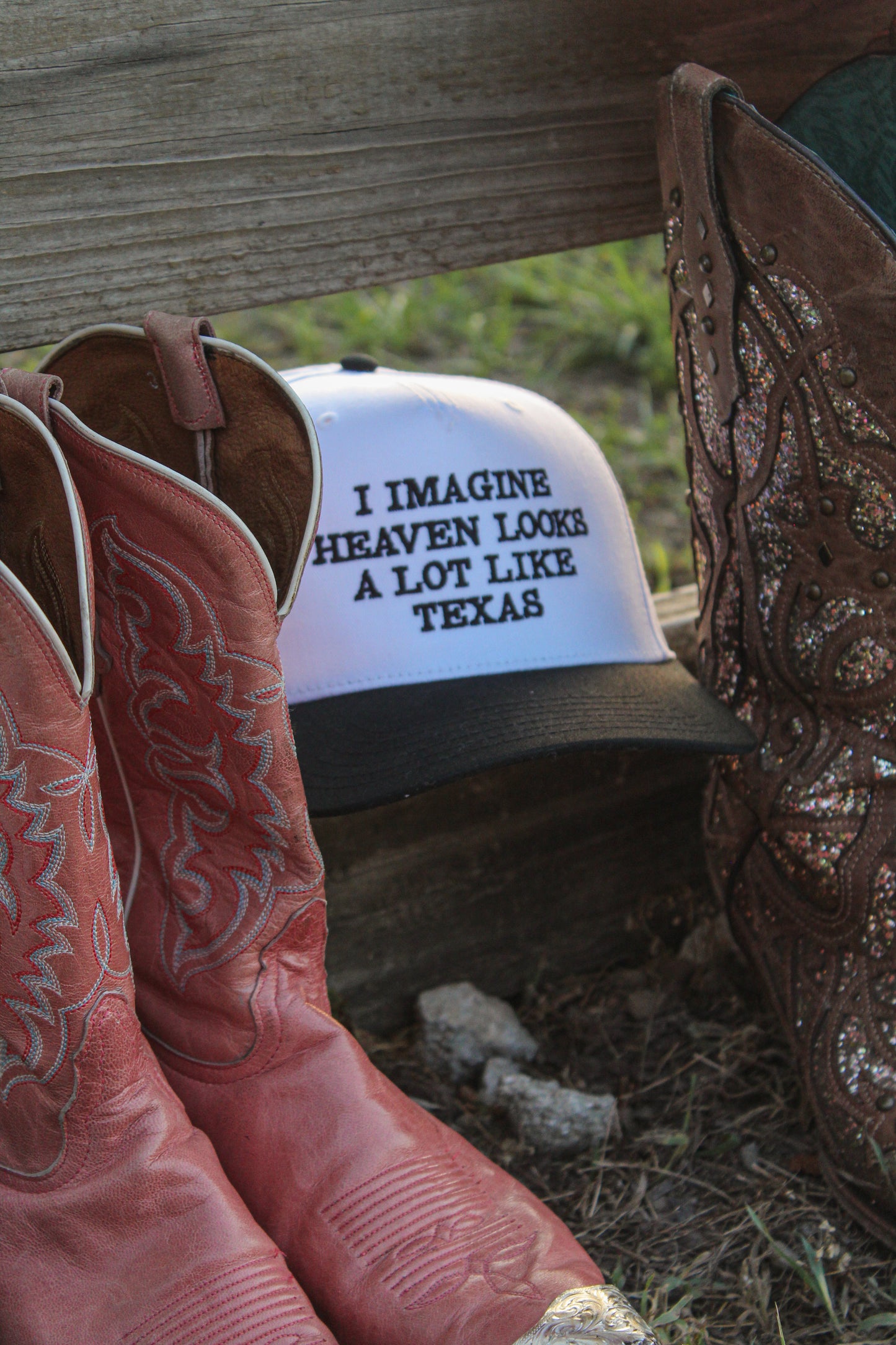 I Imagine Heaven Looks Like TX Trucker Hat