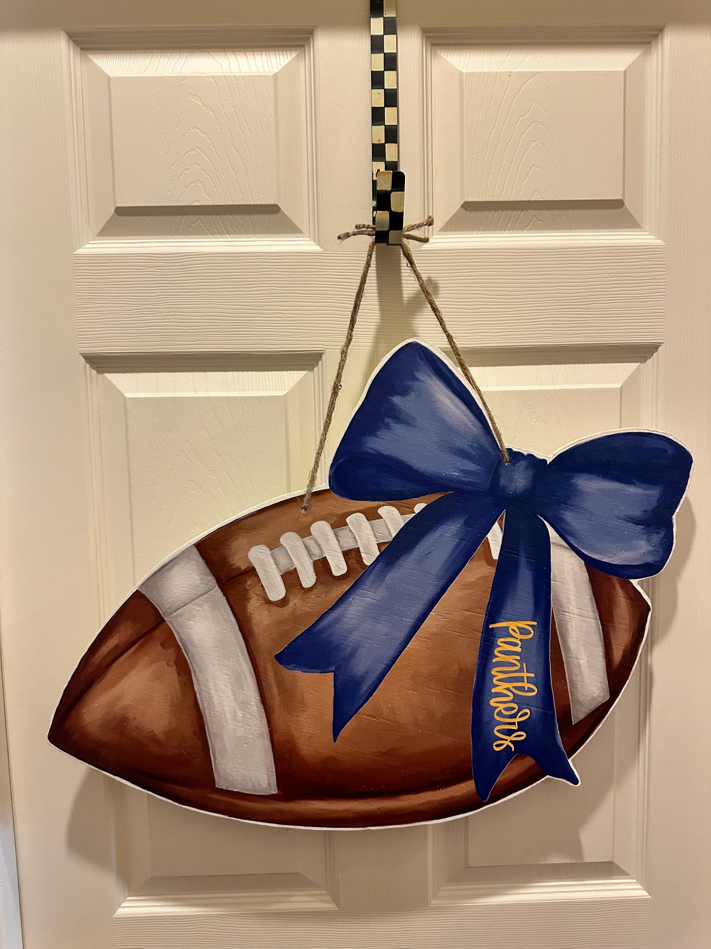 Football Bow Door Hanger