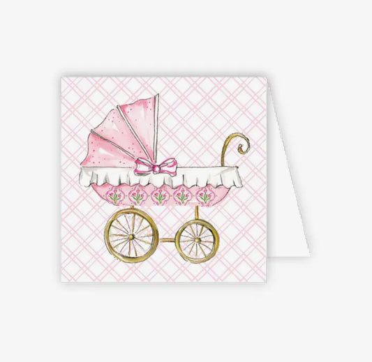 Pink Baby Carriage Enclosure Card