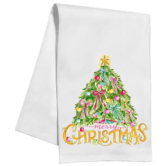 Merry Christmas Tree Kitchen Towel