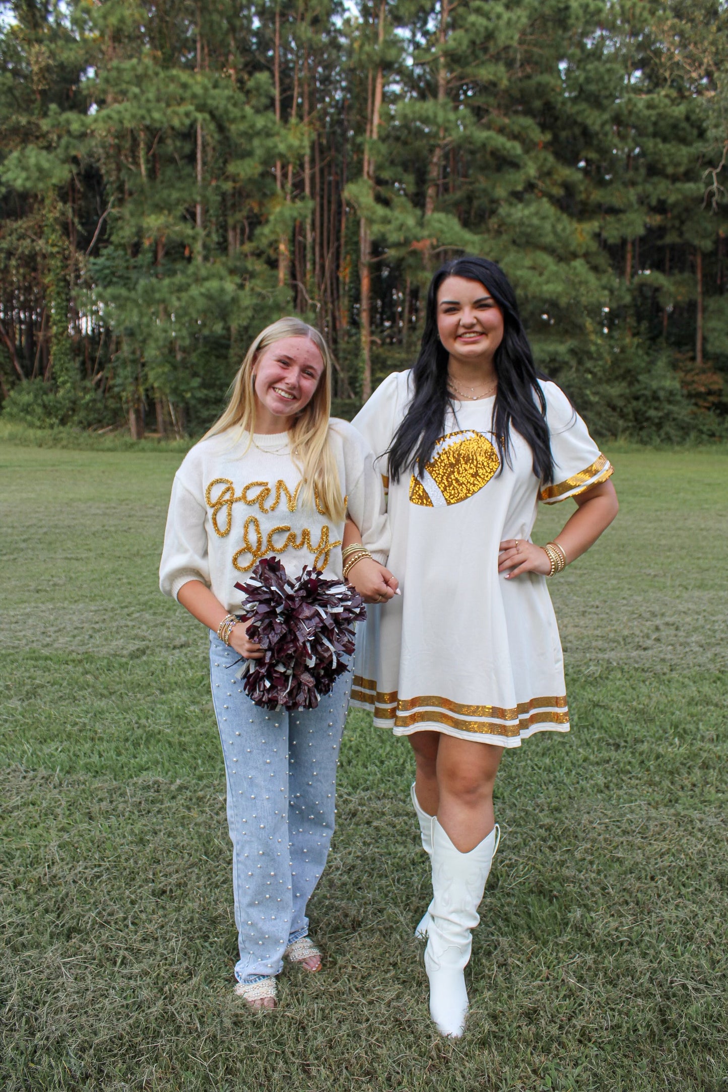 White Short Sleeve Football Dress