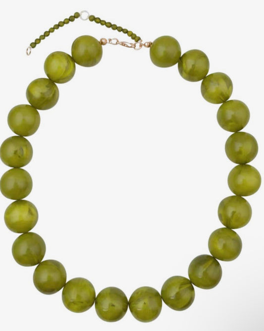 Chartreuse Gumball Necklace