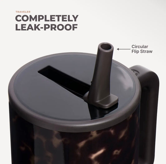 Mocha Tortoise HydroJug 32oz Traveler Tumbler