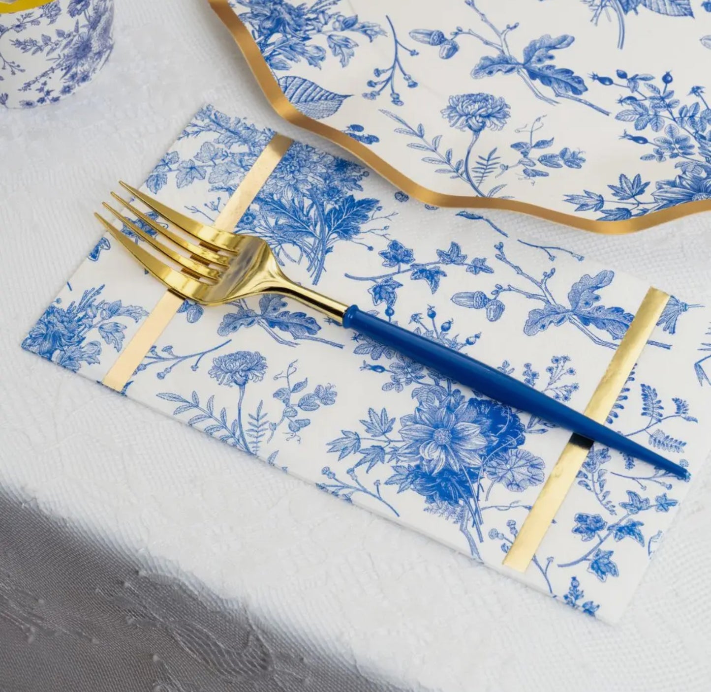 Timeless Blue Paper Guest Towel