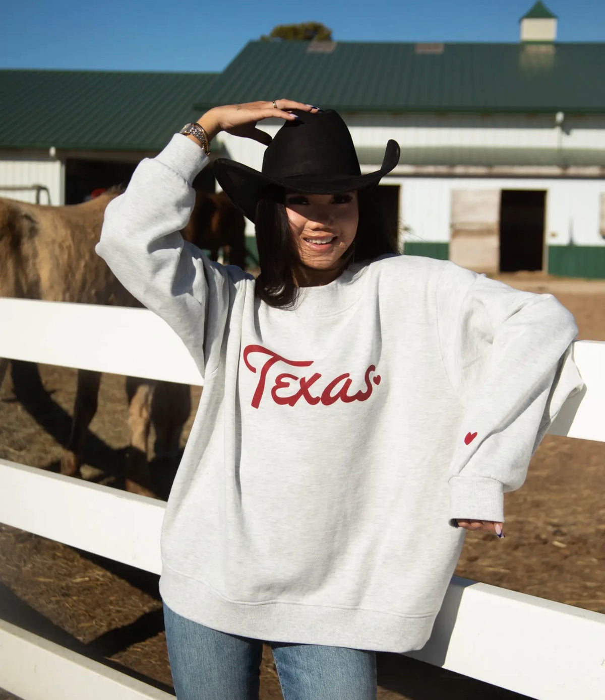 Texas Heart Mockneck