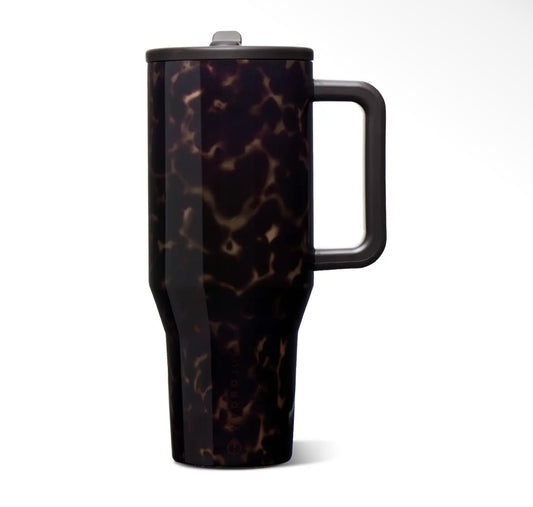 Mocha Tortoise HydroJug 32oz Traveler Tumbler