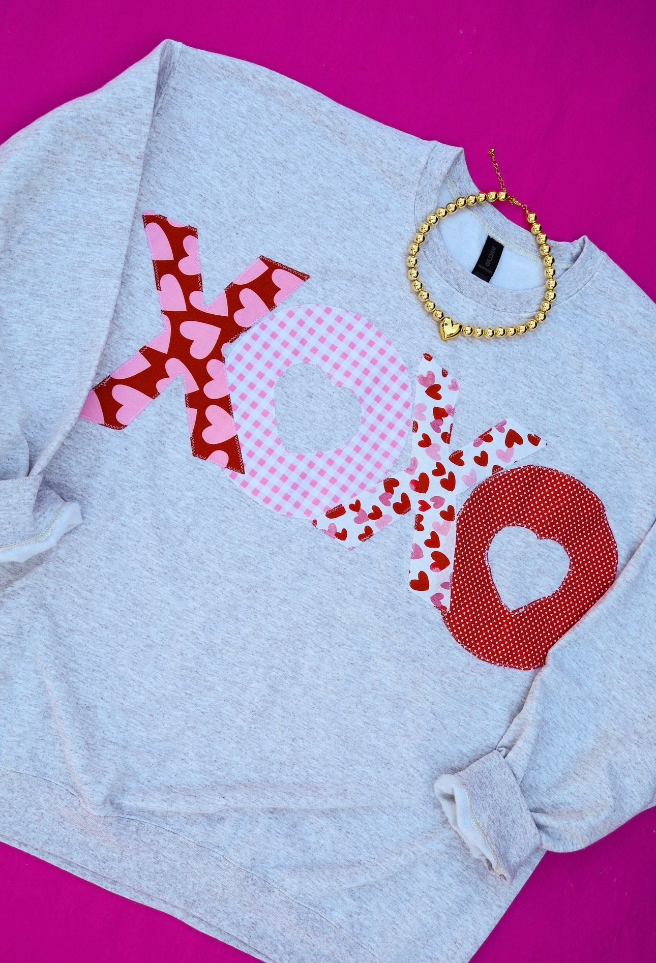 XOXO Fabric Letter Sweatshirt