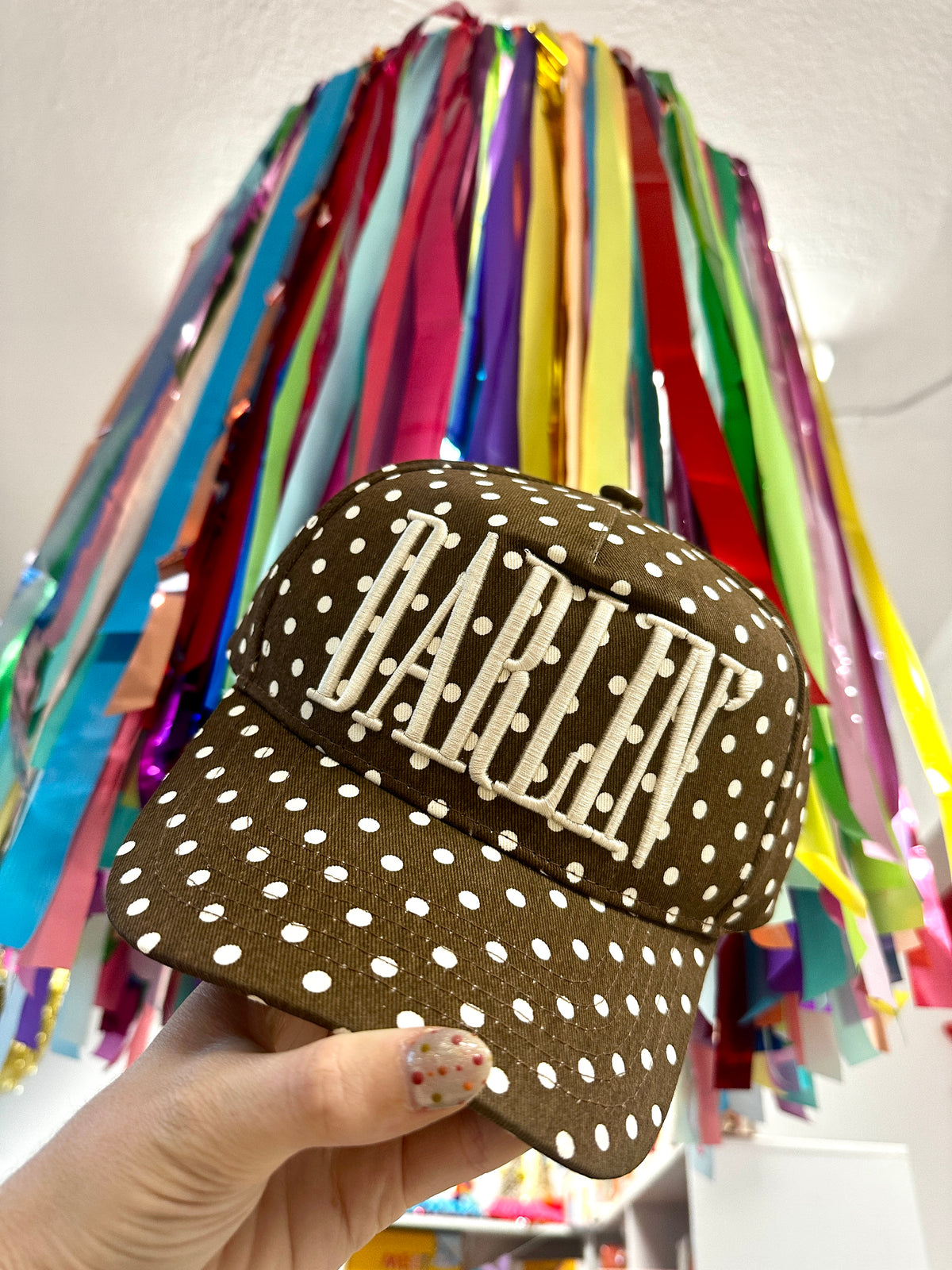 Darlin’ Brown Polka Dot Trucker Hat