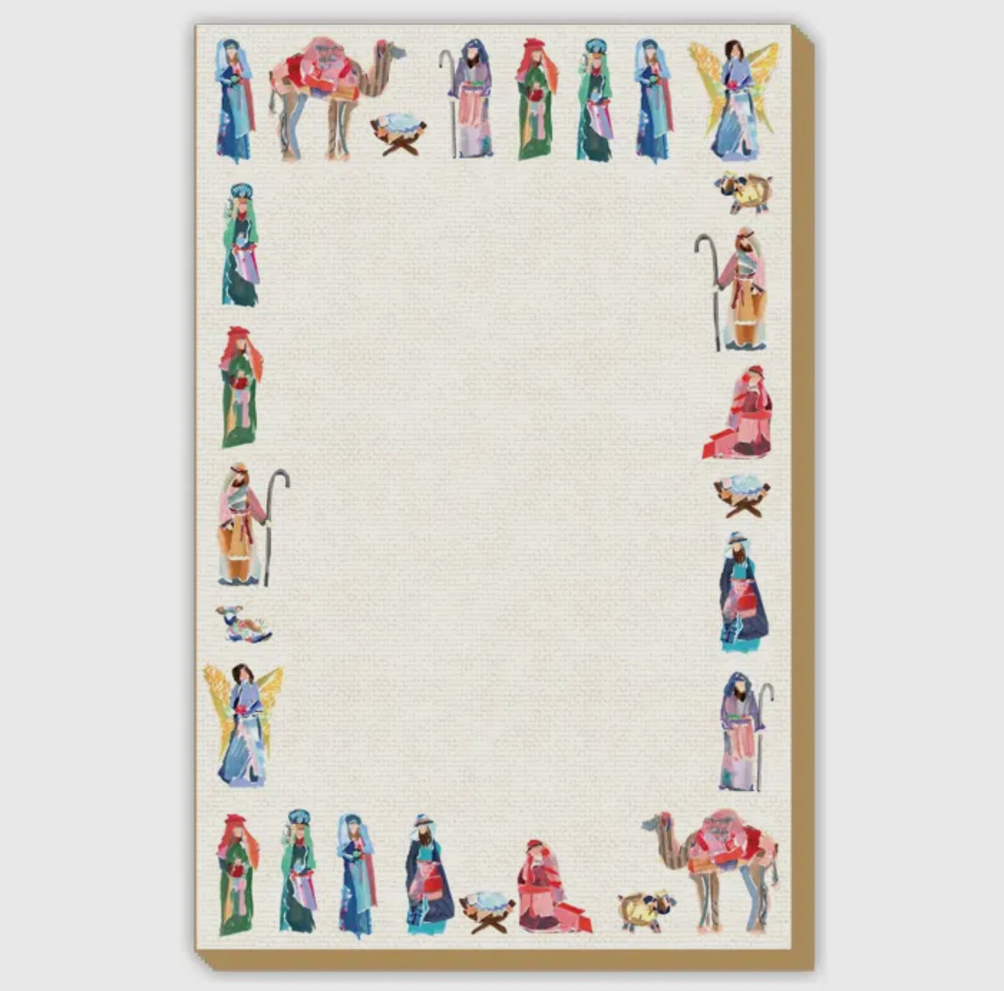 Nativity Scene Border Luxe Large Notepad