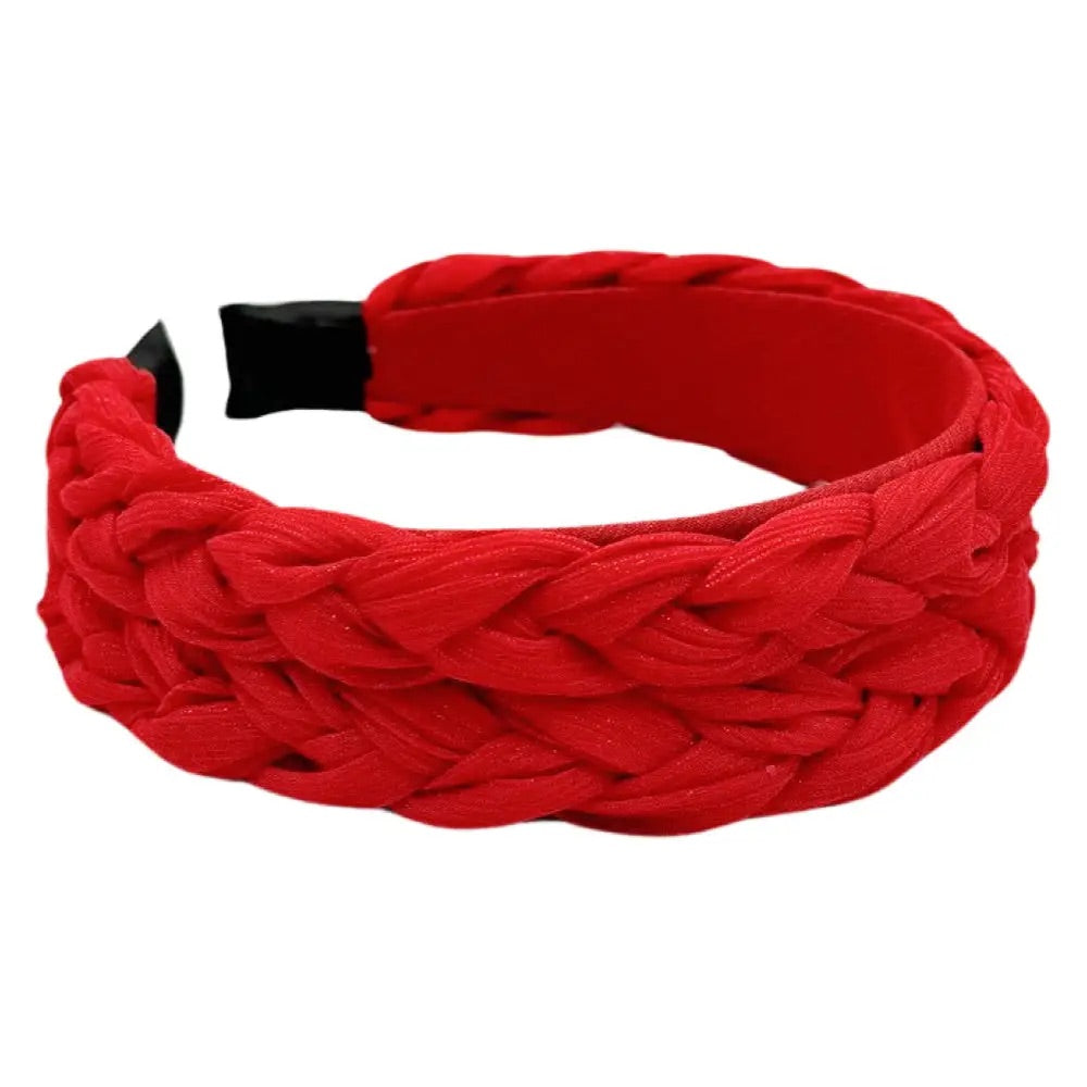 Red Double Braid Headband