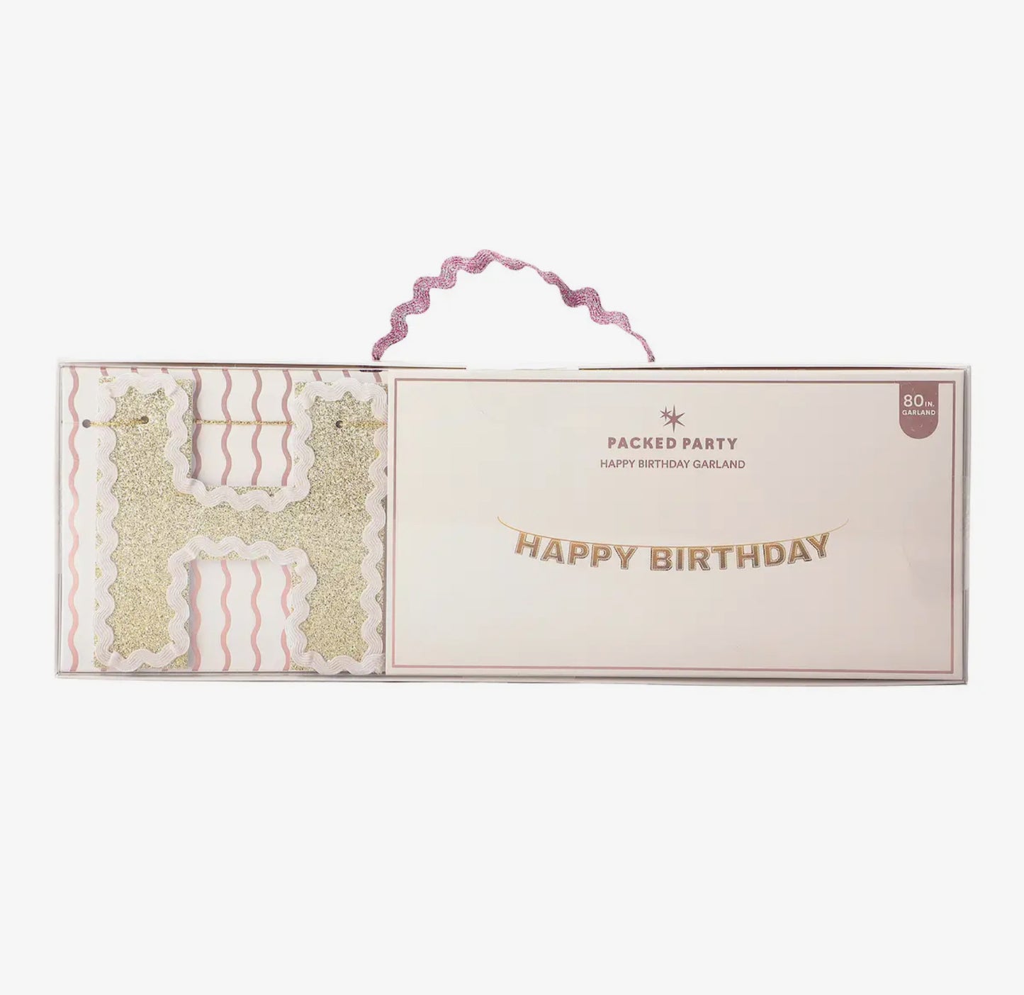 Happy Birthday Gold Reusable Banner