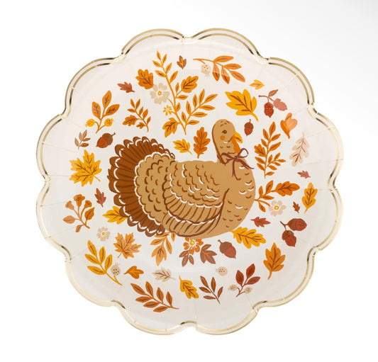Turkey Foliage Paper Plates