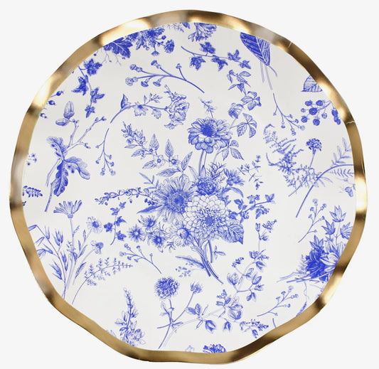 Wavy Timeless Blue Salad Plate