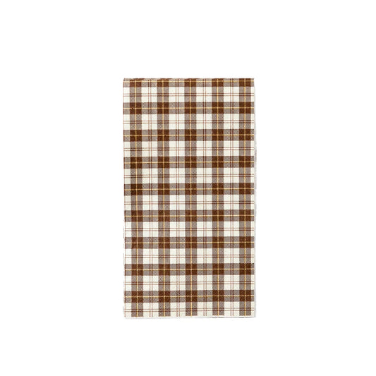 Harvest Brown Plaid Dinner Napkin