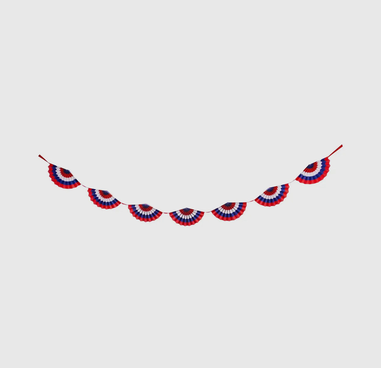Red White and Blue Fan Paper Bunting Banner