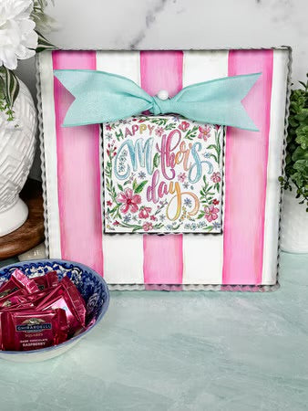 Pink and White Display Board