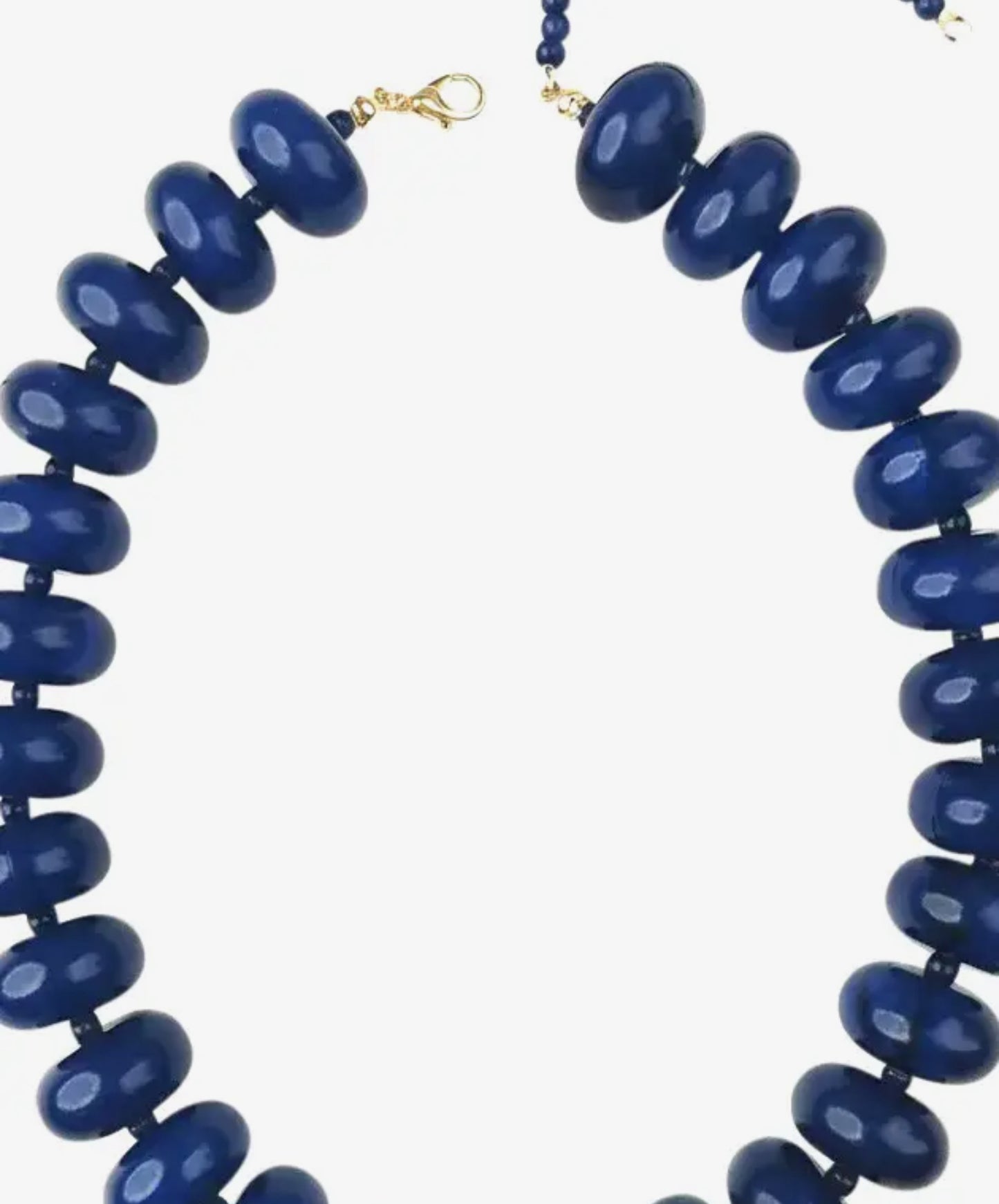 Chunky Navy Beaded Necklace