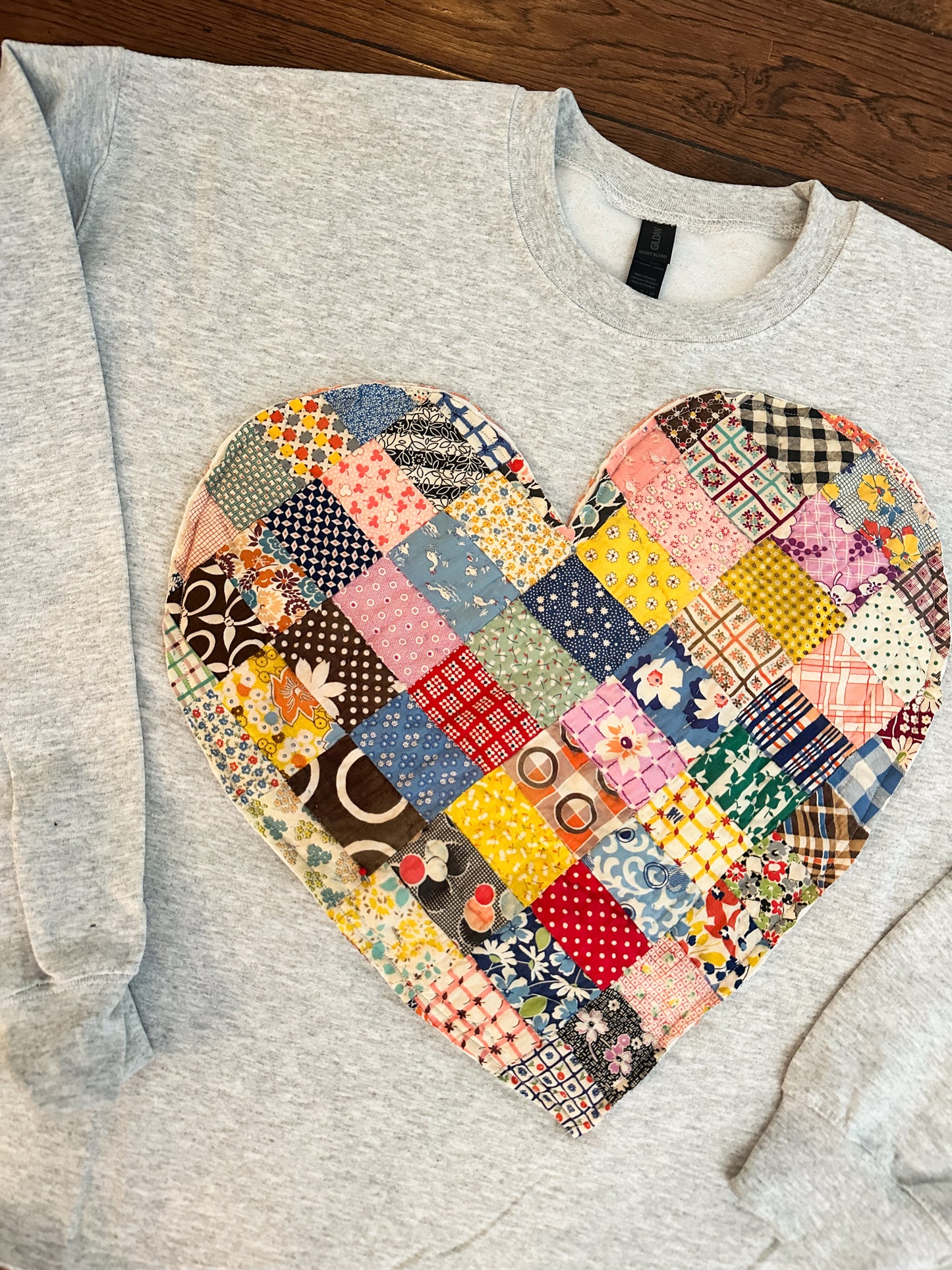 Quilted Heart Sweatshirt