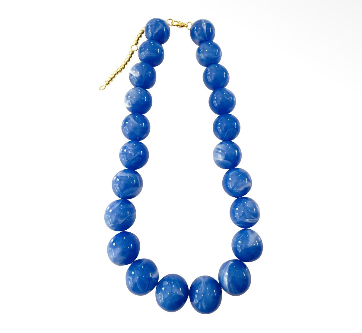 Chunky Cobalt Beaded Necklace