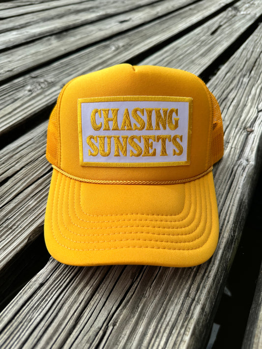 Chasing Sunsets Patch Trucker