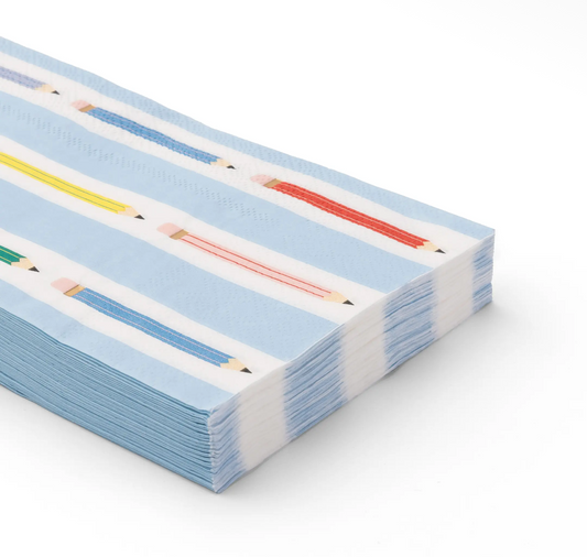 Pencil Stripe Back to School Guest Towels