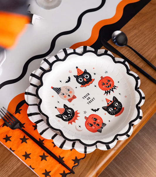 Halloween Sketchy Stripes 11” Plate