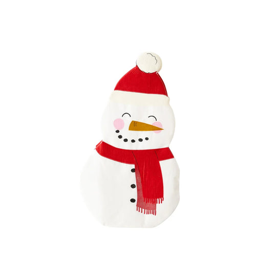 Snowman Shaped Paper Dinner Napkin