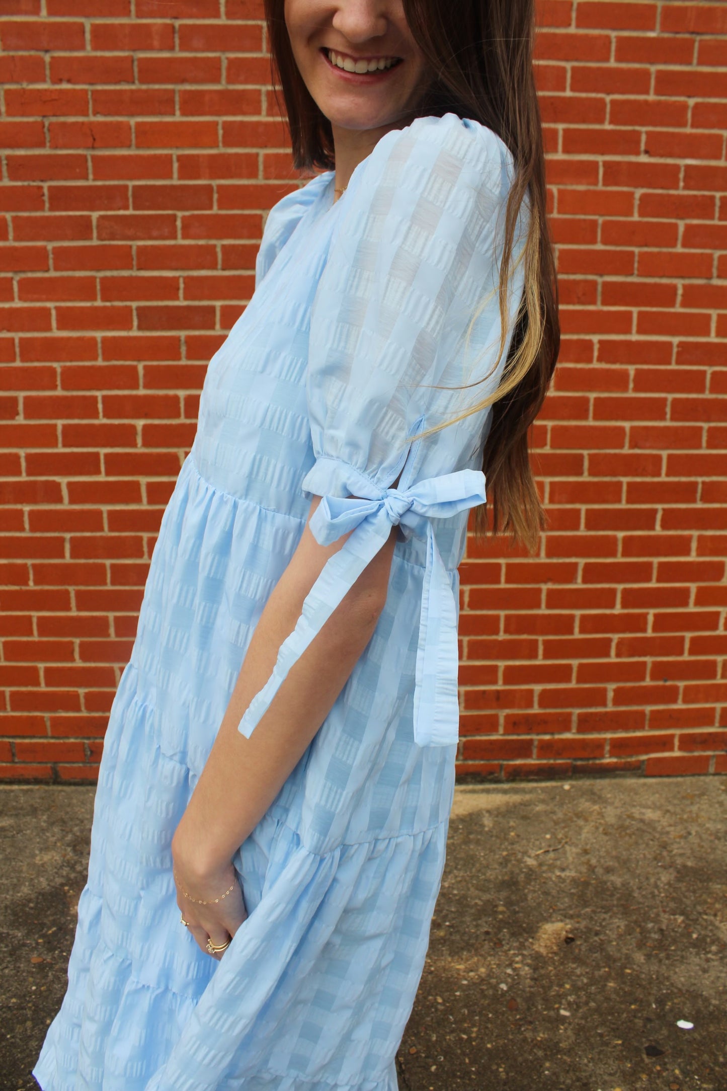 Allyson Gingham Print Tunic Dress