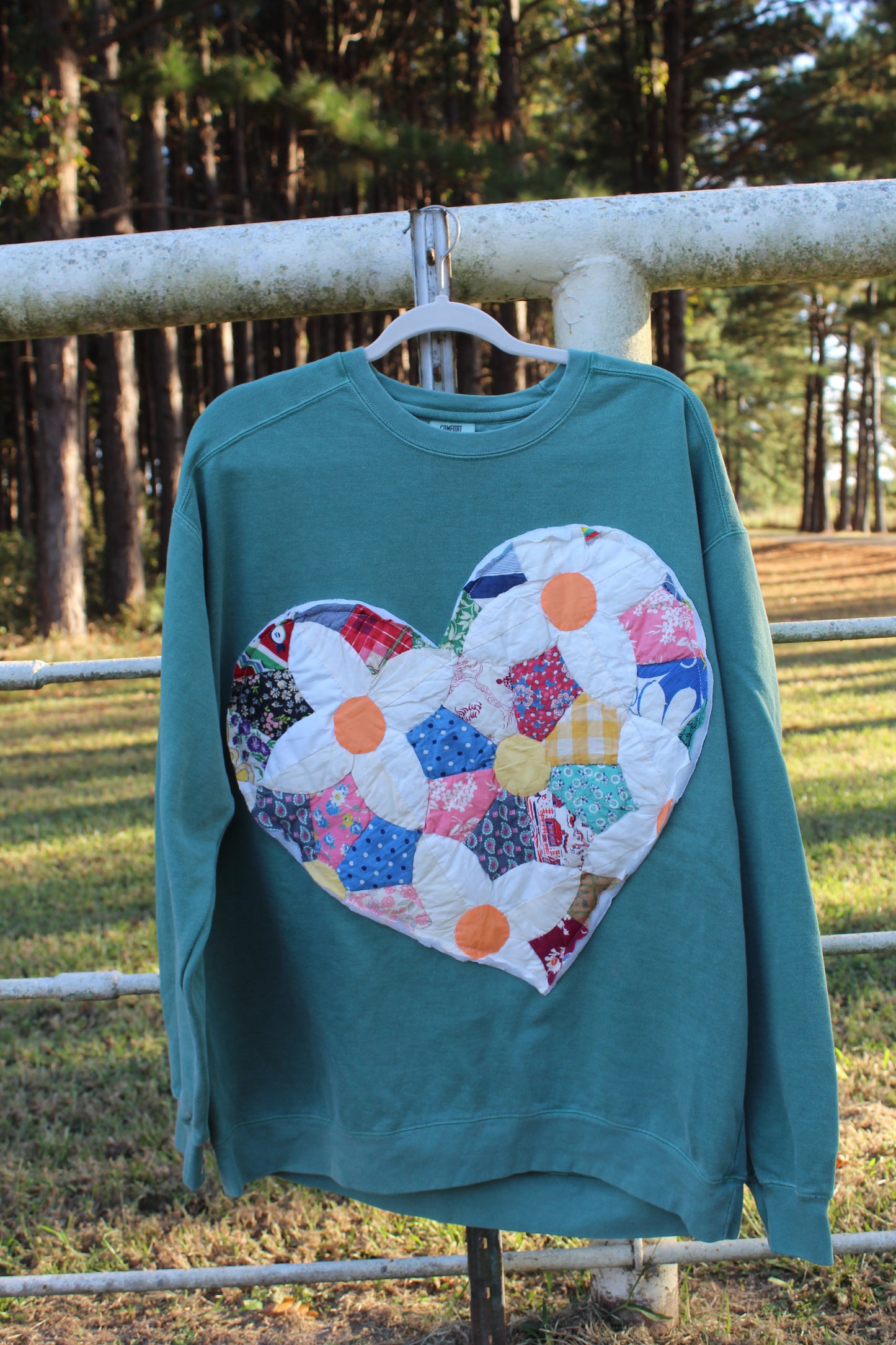 Quilted Heart Sweatshirt