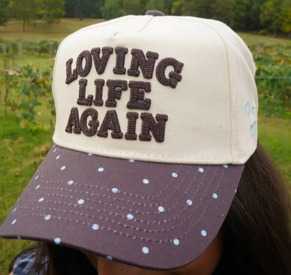 Loving Life Again Polka Dot Trucker Hat