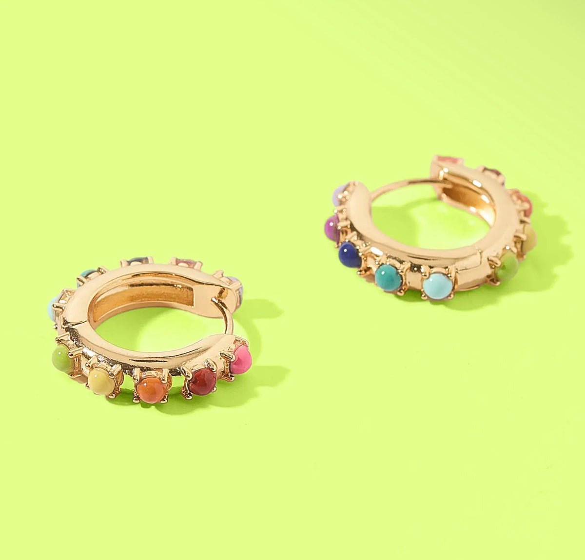 Colorful Huggie Earrings