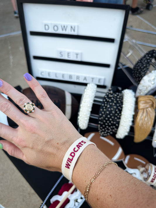 Embroidered Wildcat Bracelet