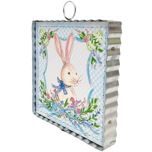 Mini Art Blue Gingham Rabbit