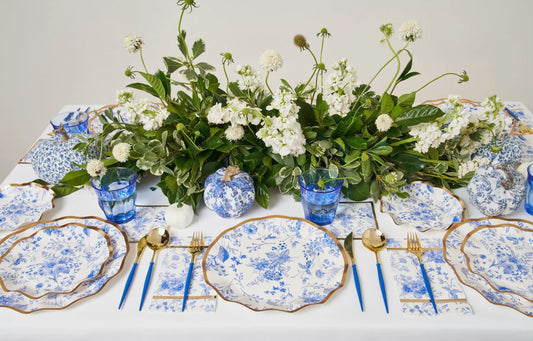 Wavy Timeless Blue Dinner Plate