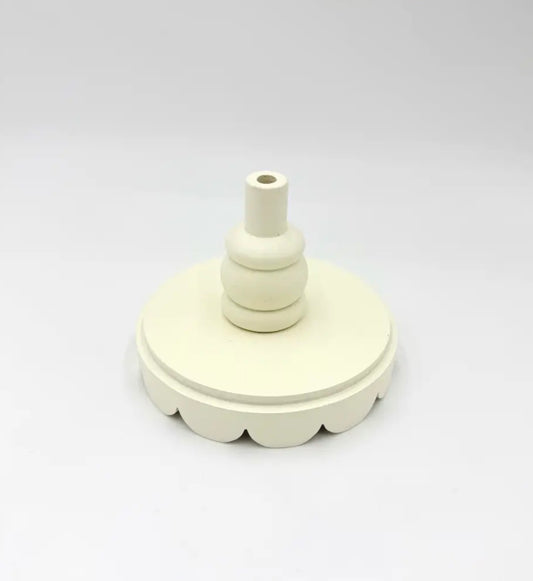White Scalloped Topper Base Only
