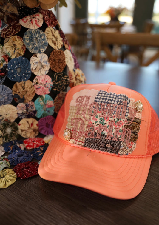 Vintage Howdy Darlin’ Trucker Hat Coral