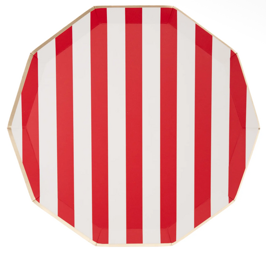 Red Stripe Plates