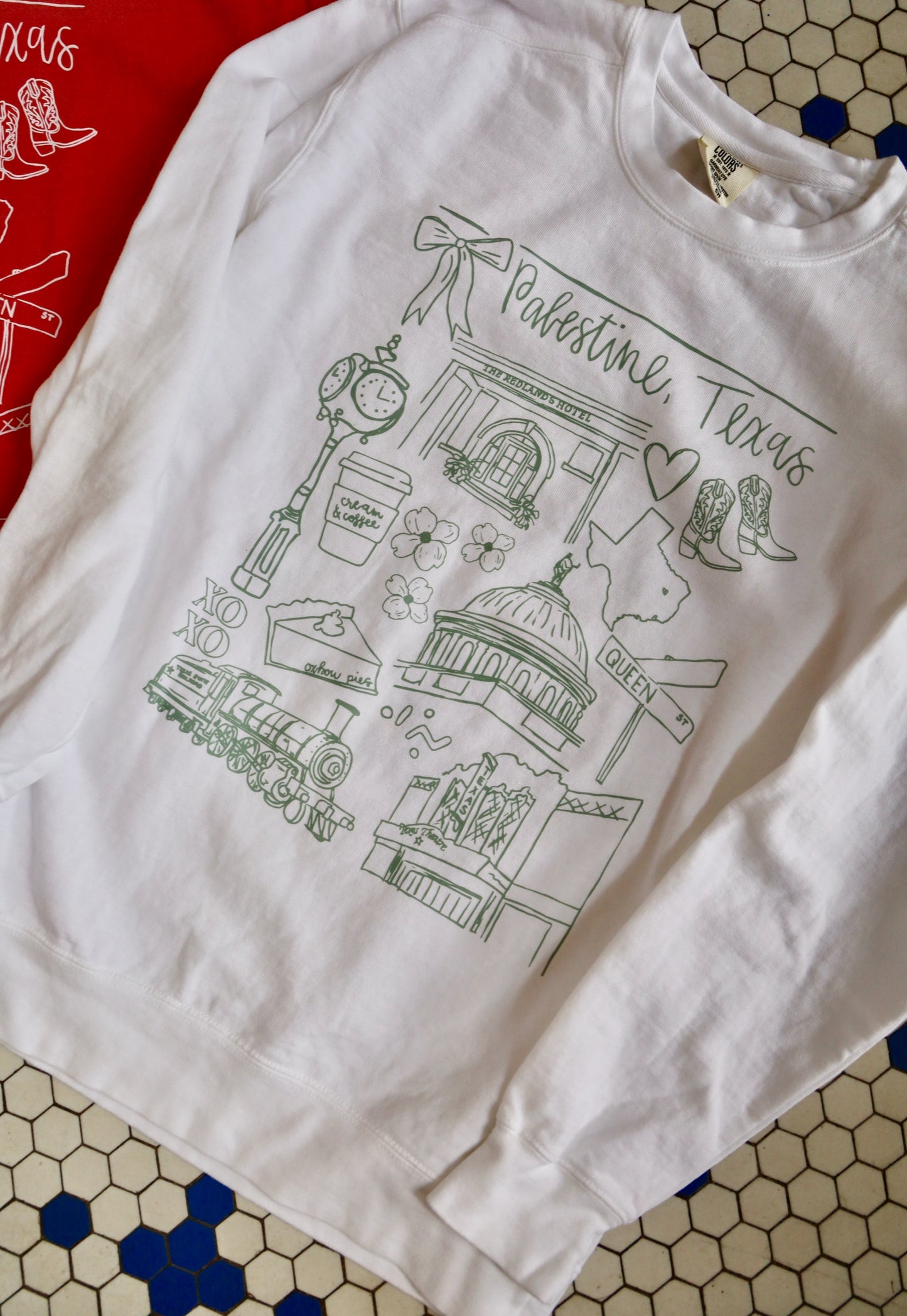 Palestine Tx Doodle Sweatshirt