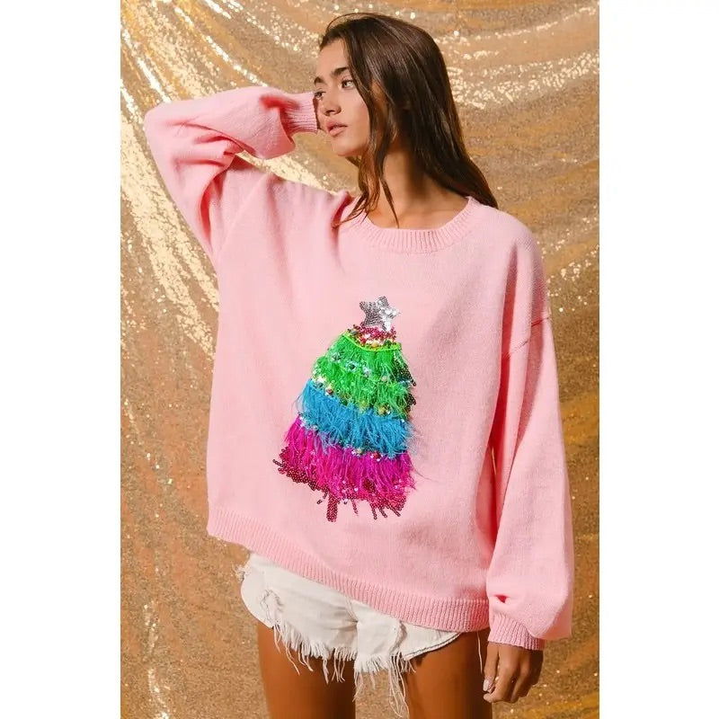 Christmas Tree Sweater Top