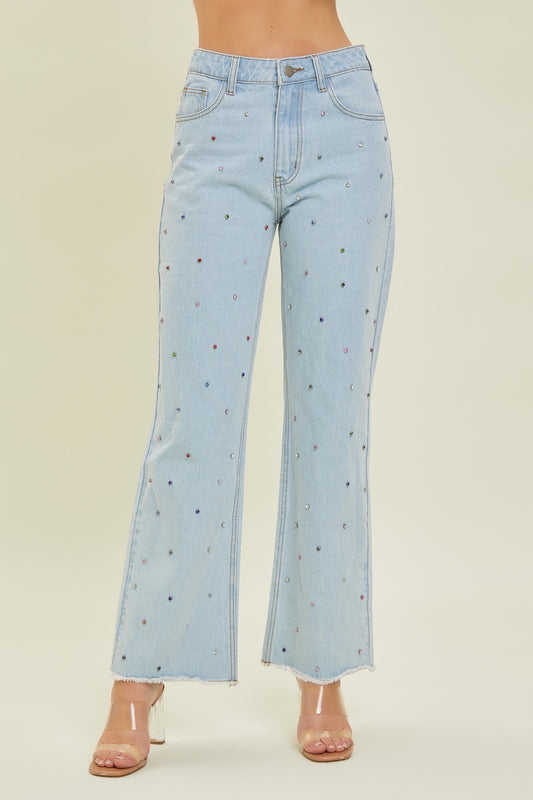 Rainbow Jewel Straight Jeans