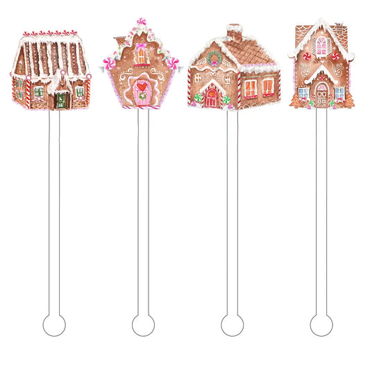 Gingerbread Village House Stir Sticks