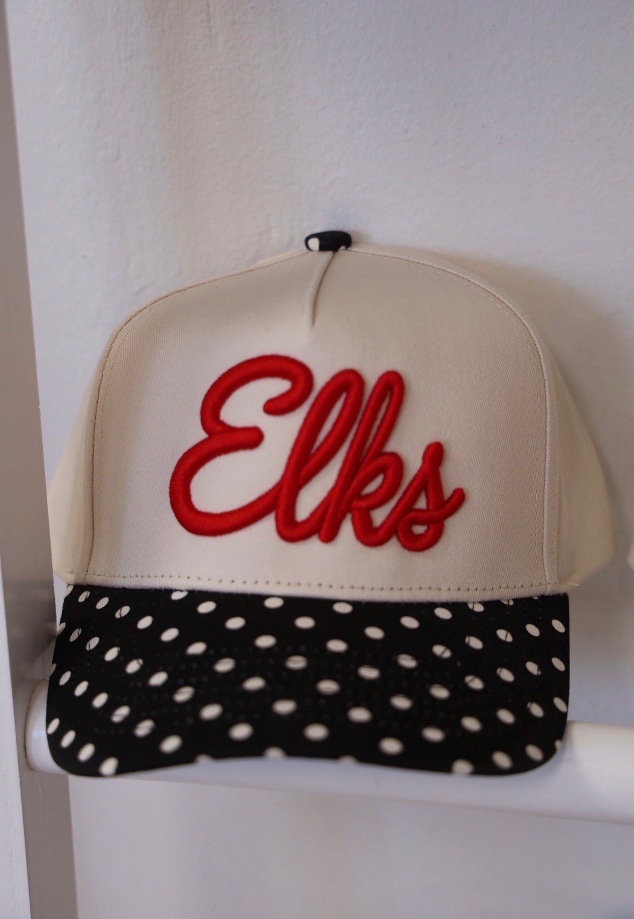 Mascot Polka Dot Embroidered Trucker Hat
