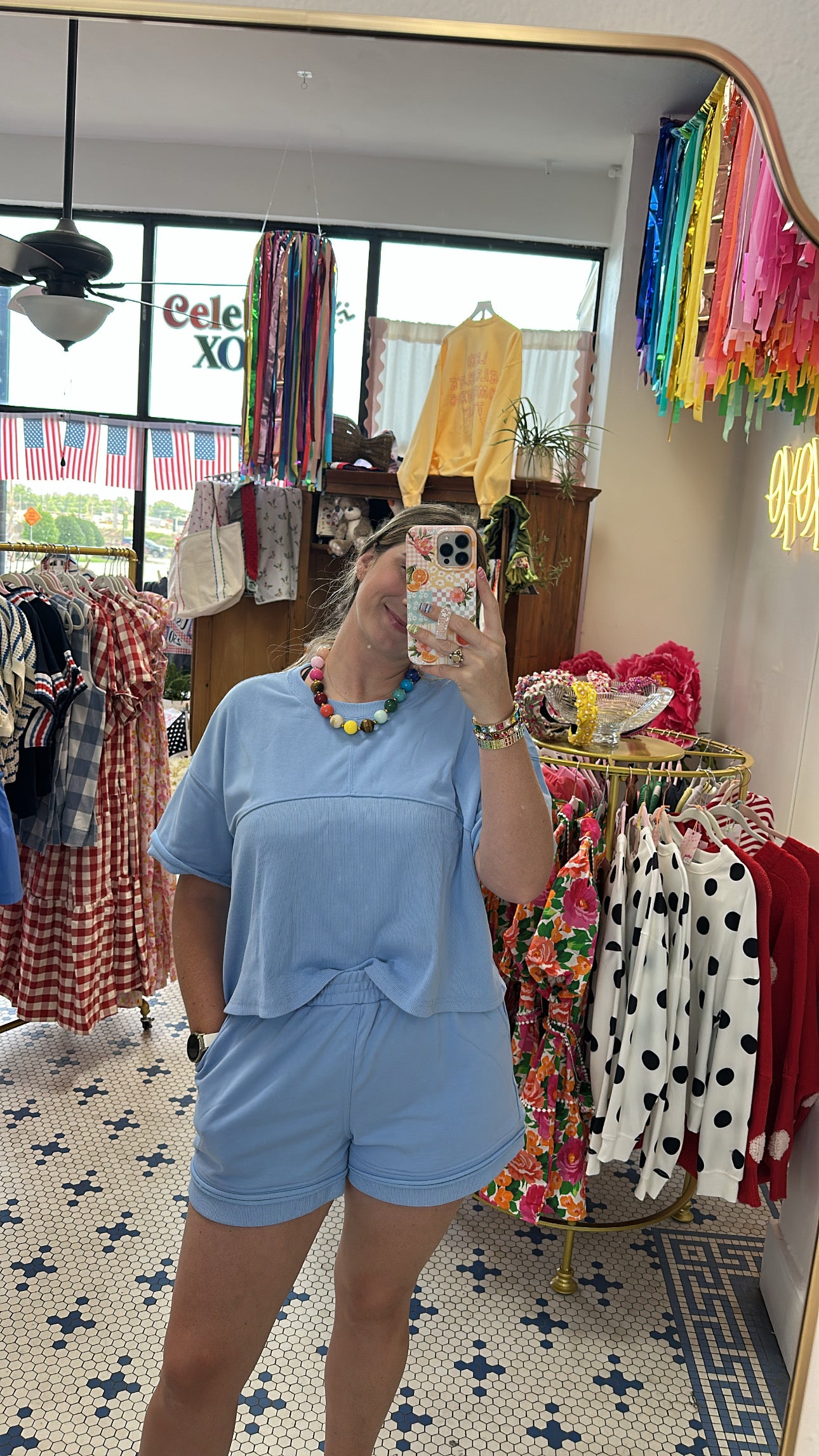 Blue Short Set