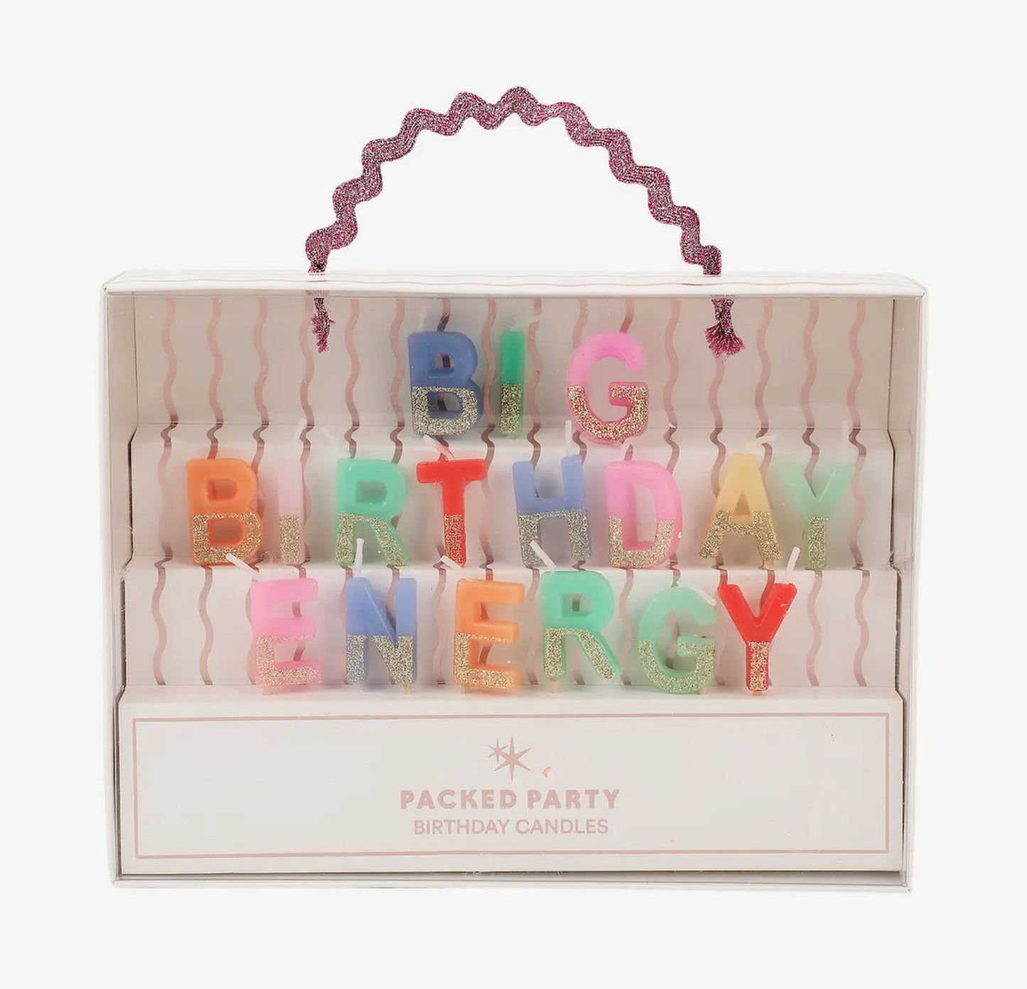 Big Birthday Energy Glitter Candles Set