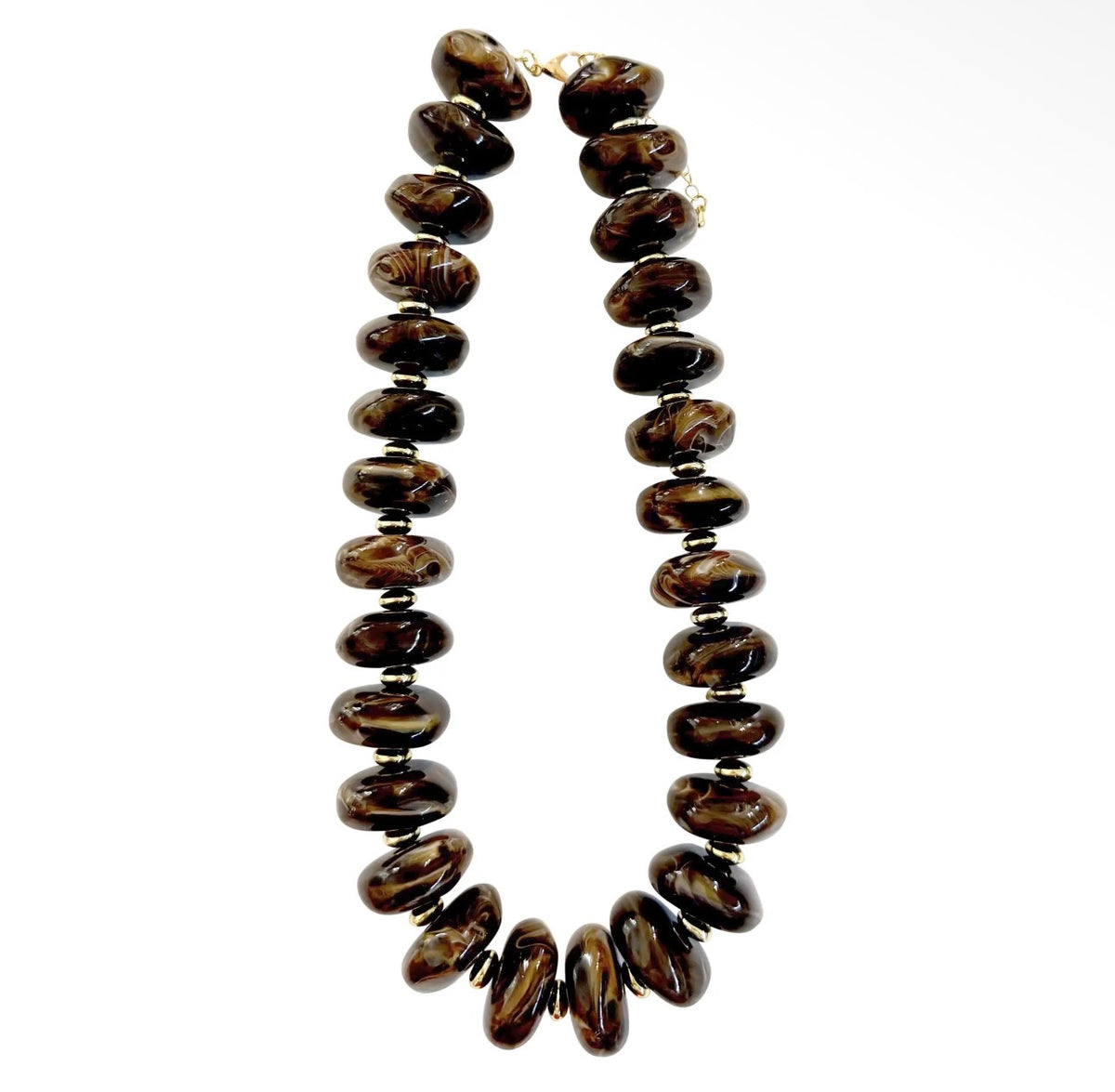 Chunky Beaded Chocolate Necklace