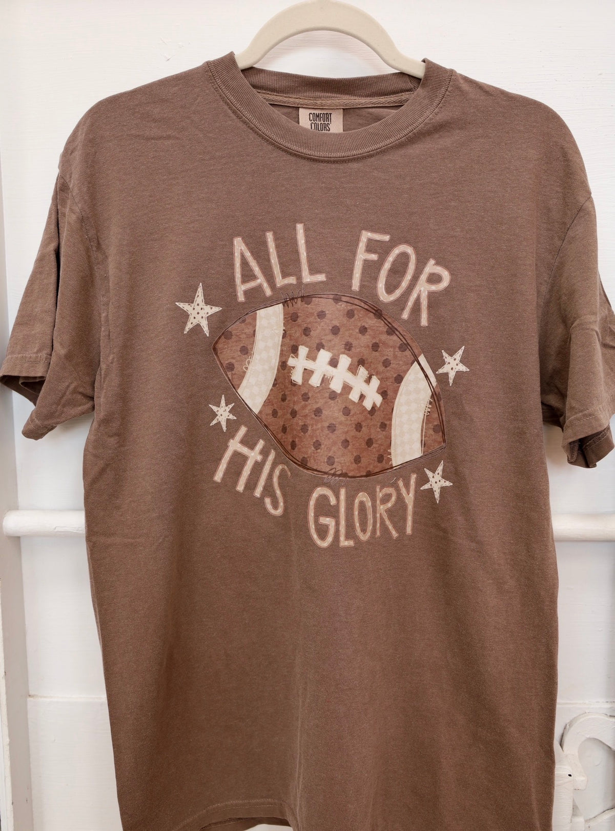 All for His Glory Football T-Shirt
