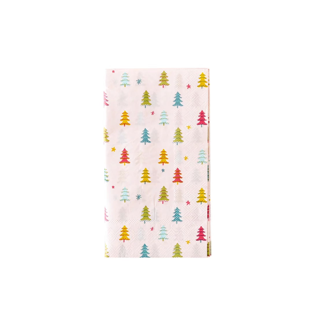 Bright Holiday Trees Dinner Napkins