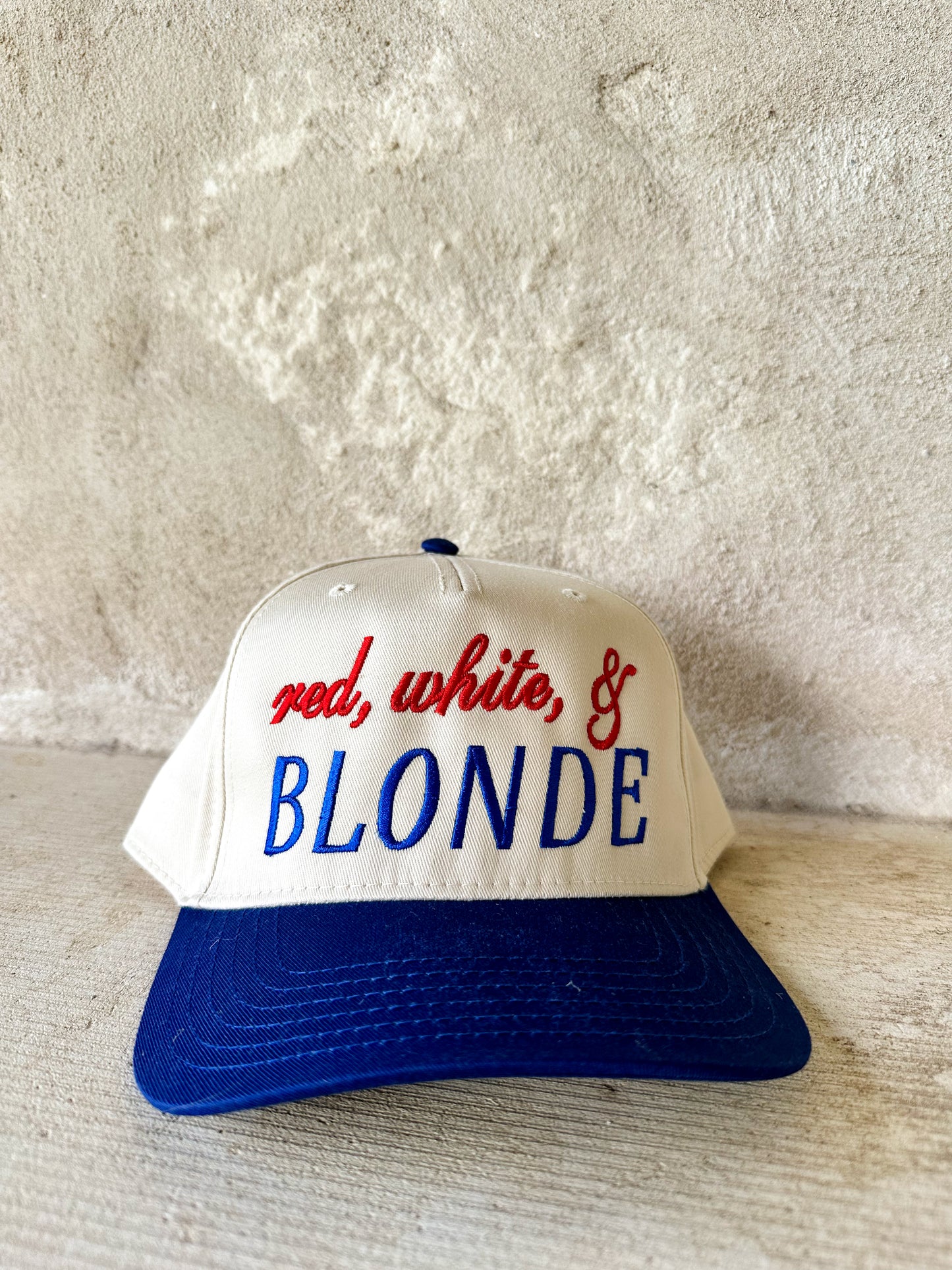 Red, White, & Blonde Trucker Hat