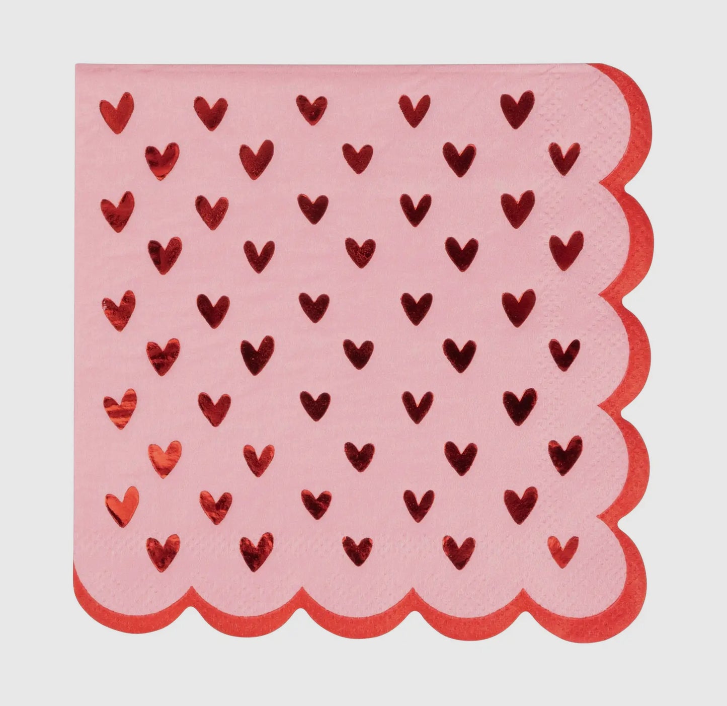Scalloped Hearts Cocktail Napkin