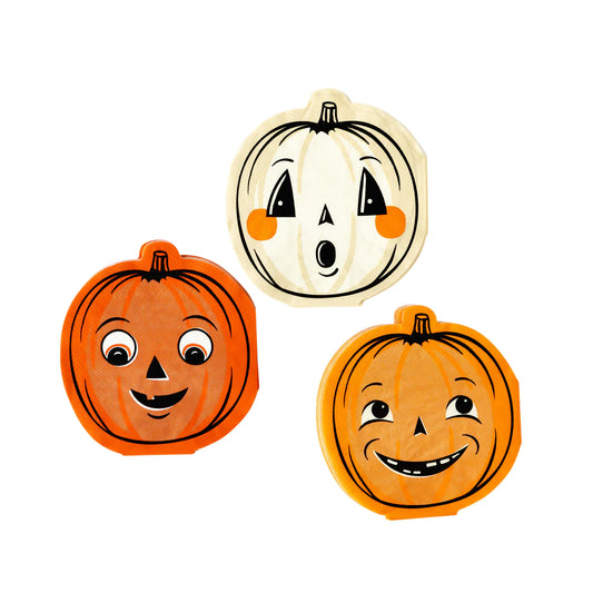 Vintage Halloween Pumpkin Cocktail Napkin Set